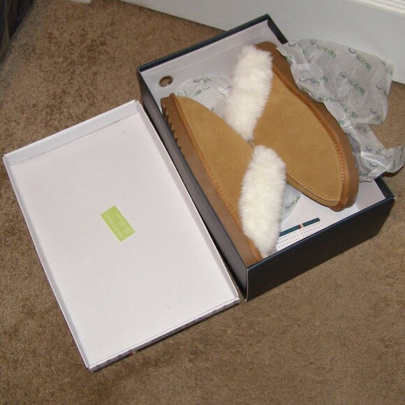 NIB size 9 Flexus Tan suede slippers by Sprig Step MADE IN ITALY - Picture 4 of 15